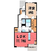 栃木県下野市駅東5丁目（賃貸アパート1LDK・1階・47.18㎡） その2