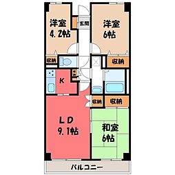 JR東北本線 宇都宮駅 バス15分 大曽十文字下車 徒歩5分 1階/-
