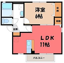 JR東北本線 雀宮駅 徒歩20分 1階/-