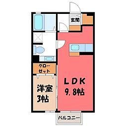 真岡鐵道 真岡駅 バス15分 亀山東下車 徒歩6分 2階/-