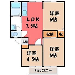 JR東北本線 宇都宮駅 バス16分 第二グリーンヒル南下車 徒歩5分 2階/-