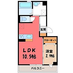 宇都宮芳賀ライトレール線 駅東公園前駅 徒歩22分 3階/-