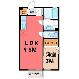 JR東北本線 宇都宮駅 バス15分 砂田街道入口下車 徒歩5分 2階/-