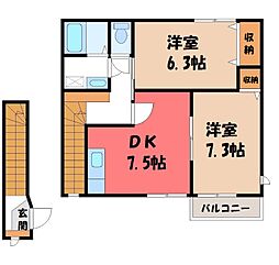 JR東北本線 宇都宮駅 バス15分 下栗団地西下車 徒歩2分 2階/-