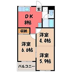 東武宇都宮線 東武宇都宮駅 徒歩15分 2階/-
