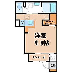 JR東北本線 雀宮駅 バス10分 一里下車 徒歩8分 1階/-