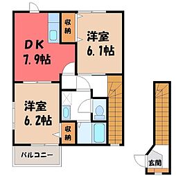 JR東北本線 宇都宮駅 バス13分 白山神社前下車 徒歩2分 2階/-