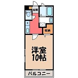 ソレジオ15 1Kの間取図画像
