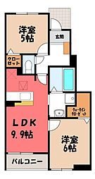 グランガーデン 2LDKの間取図画像