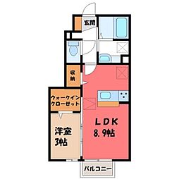 フォーゲルテラスロート1 1LDKの間取図画像
