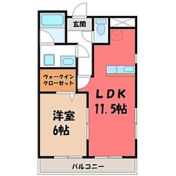 プリステージュ 1LDKの間取図画像