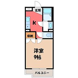 ユーミーマツダ 1Kの間取図画像