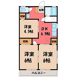 ベルクハイツ 3DKの間取図画像
