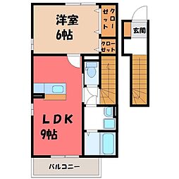 JR東北新幹線 宇都宮駅 バス14分 越戸下車 徒歩7分 2階/-
