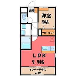 エレガンス 1LDKの間取図画像