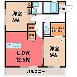 グランシャリオAbe 2LDKの間取図画像
