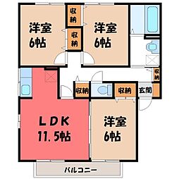 JR東北本線 宇都宮駅 バス20分 西中丸停下車 徒歩6分 1階/-