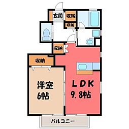 グランテスタG 1LDKの間取図画像