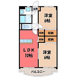 LILIACOURT 2LDKの間取図画像