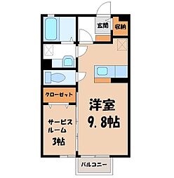 JR東北本線 雀宮駅 徒歩35分 2階/-