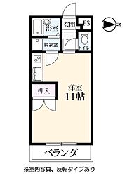 末広マンション ワンルームの間取図画像