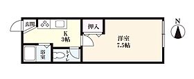 栗林荘 104 ｜ 佐賀県佐賀市本庄町大字本庄（賃貸アパート1K・1階・23.60㎡） その2