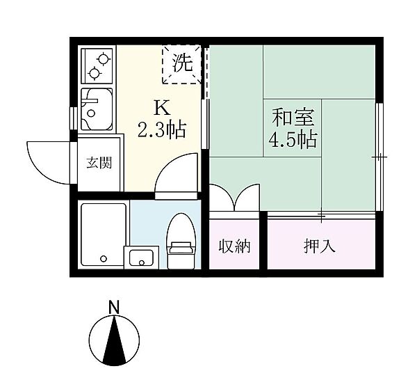 清風コーポ 103｜佐賀県佐賀市与賀町(賃貸アパート1K・1階・16.56㎡)の写真 その2