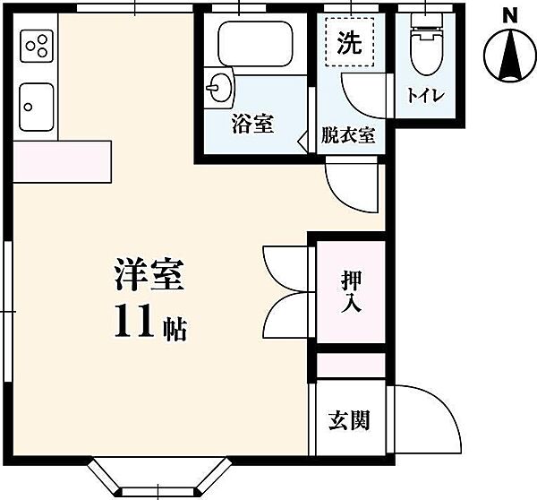 コーポ中島 3 1F西｜佐賀県佐賀市末広2丁目(賃貸アパート1R・1階・26.26㎡)の写真 その2