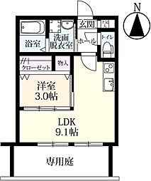 末広アリーナ 1階1LDKの間取り