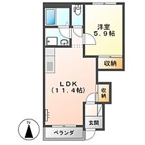 スターライト　南館  ｜ 岐阜県美濃市もみじが丘２丁目（賃貸アパート1LDK・1階・44.62㎡） その2