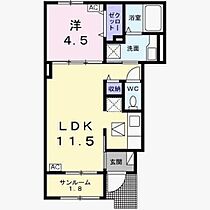 ブリアン　グラス  ｜ 岐阜県岐阜市粟野東３丁目（賃貸アパート1LDK・1階・40.03㎡） その2