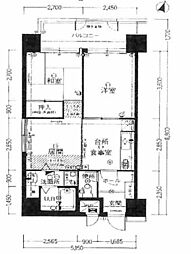 ライオンズマンション江戸堀第2 2LDKの間取図画像