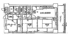 ライオンズマンション今里 2DKの間取図画像