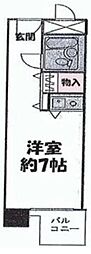 朝日プラザ心斎橋 ワンルームの間取図画像