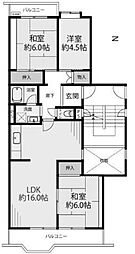 リバーサイドともぶち第1住宅28号棟 3LDKの間取図画像