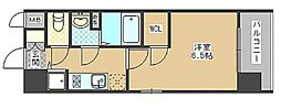 エステージ難波WEST 1Kの間取図画像