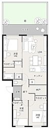 南港ポートタウンうしお25号棟 3SLDKの間取図画像