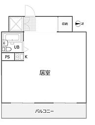 GSハイム中之島 ワンルームの間取図画像