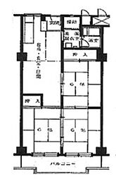 メガロコープ平野2号北棟 3LDKの間取図画像