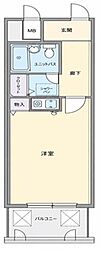 エスリード難波 1Kの間取図画像