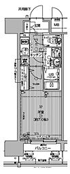 エスプレイス大阪城サウスコンフォート 1Kの間取図画像