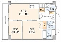新大阪ハイツ 2LDKの間取図画像