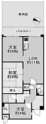 シャトールポート 3LDKの間取図画像