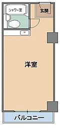 フルーレ新大阪 ワンルームの間取図画像