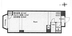チサンマンション第7新大阪 ワンルームの間取図画像