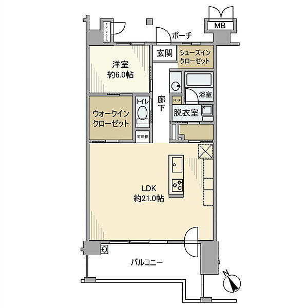 オーベル吉祥寺EAST 308｜東京都三鷹市下連雀8丁目(賃貸マンション1LDK・3階・72.00㎡)の写真 その4