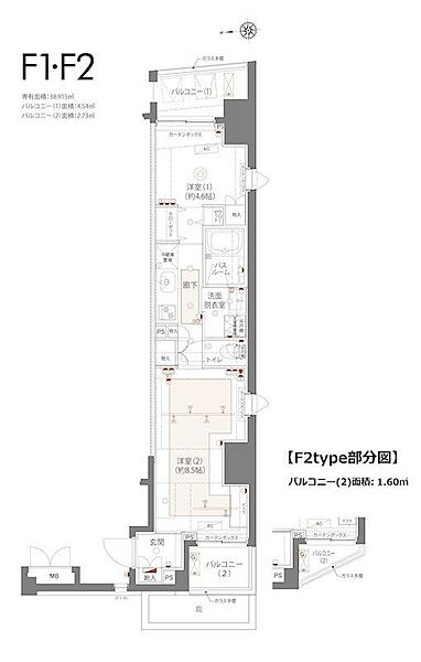 ZOOM三鷹 704｜東京都三鷹市上連雀4丁目(賃貸マンション2K・7階・38.91㎡)の写真 その4