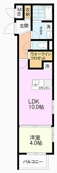 東京都小金井市東町3丁目(賃貸マンション1LDK・1階・40.05㎡)の写真 その3