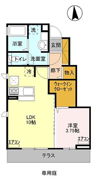 東京都三鷹市下連雀6丁目(賃貸アパート1LDK・1階・37.82㎡)の写真 その4