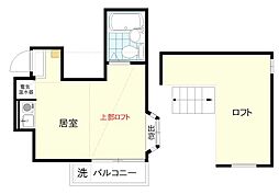 JR総武線 三鷹駅 徒歩6分の賃貸アパート 2階ワンルームの間取り